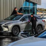 Rnegade Detailing staffs cleaning lexus car