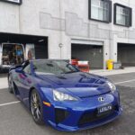 Blue Lexus car